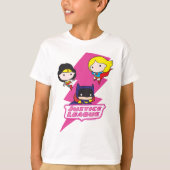 Chibi Justice League Pink Lightning T-Shirt (Vorderseite)