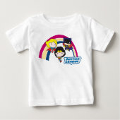 Chibi Justice League Rainbow Baby T-shirt (Vorderseite)