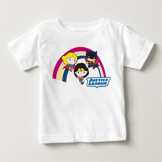 Chibi Justice League Rainbow Baby T-shirt (Vorderseite)