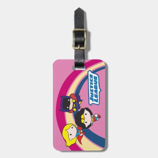 Chibi Justice League Rainbow Gepäckanhänger (Vorderseite vertikal)