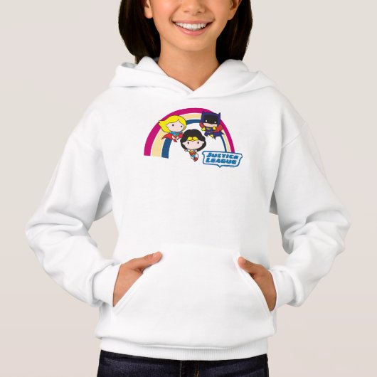 Chibi Justice League Rainbow Hoodie (Vorderseite)