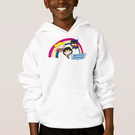 Chibi Justice League Rainbow Hoodie (Vorderseite)