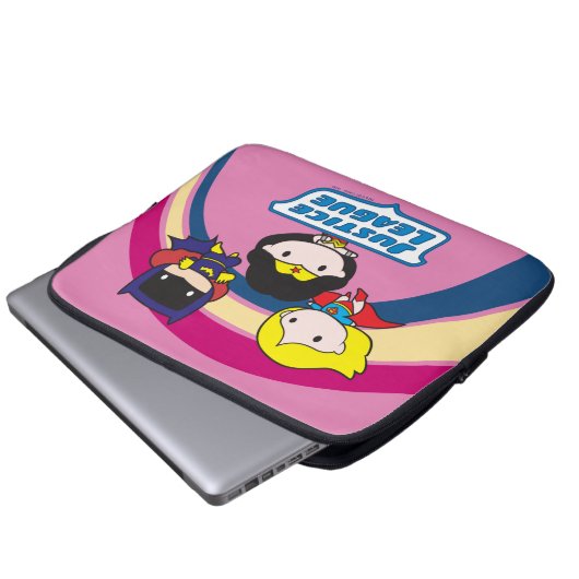 Chibi Justice League Rainbow Laptopschutzhülle (Vorne Knopf)