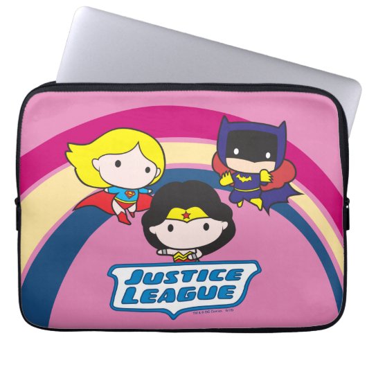 Chibi Justice League Rainbow Laptopschutzhülle (Vorderseite)