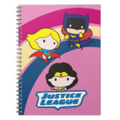 Chibi Justice League Rainbow Notizblock (Vorderseite)