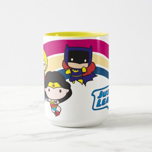 Chibi Justice League Rainbow Tasse (Zentrum)