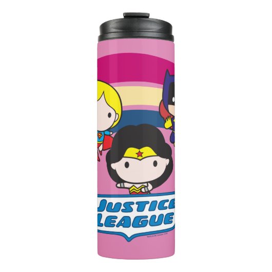 Chibi Justice League Rainbow Thermosbecher (Vorderseite)