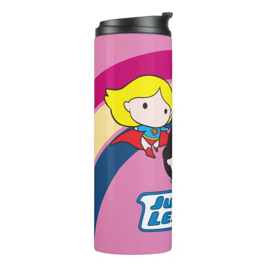 Chibi Justice League Rainbow Thermosbecher (Nach links gedreht)