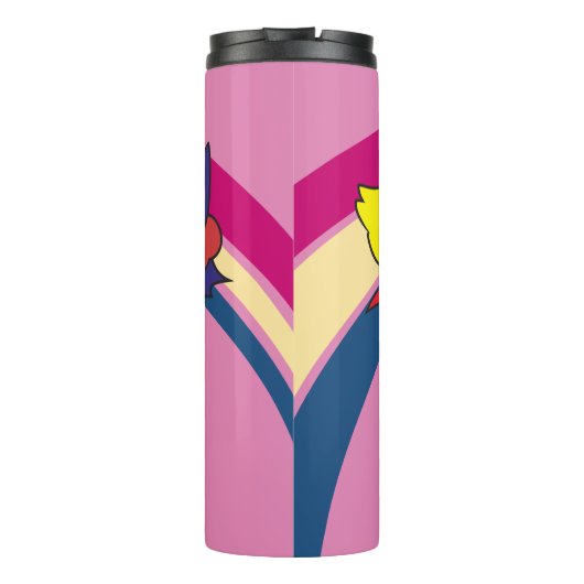 Chibi Justice League Rainbow Thermosbecher (Rückseite)