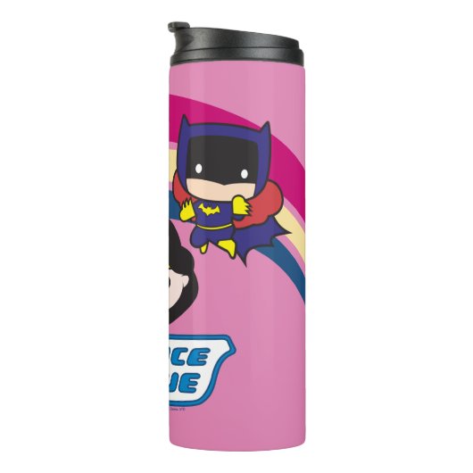 Chibi Justice League Rainbow Thermosbecher (Nach rechts gedreht)