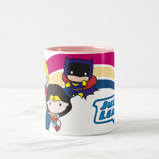 Chibi Justice League Rainbow Zweifarbige Tasse (Mittel)