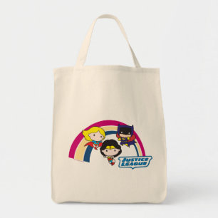 Chibi Justice League Regenbogen Tragetasche