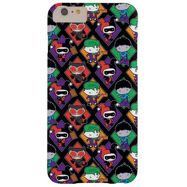 Chibi Justice League Villain Pattern Case-Mate iPhone Hülle (Rückseite)