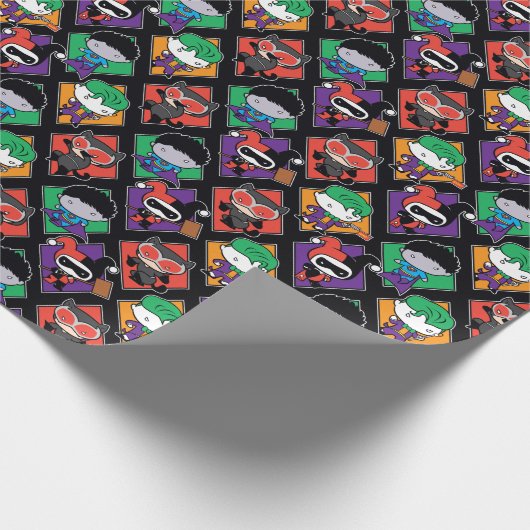 Chibi Justice League Villain Pattern Geschenkpapier (Ecke)