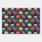 Chibi Justice League Villain Pattern Geschenkpapier Set (Vorderseite 2)