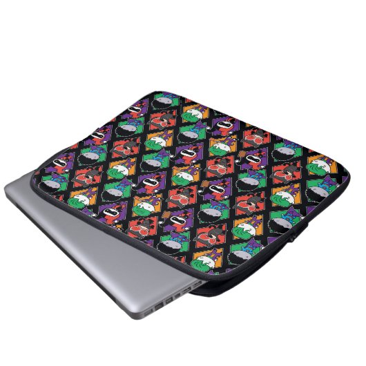 Chibi Justice League Villain Pattern Laptopschutzhülle (Vorne Knopf)