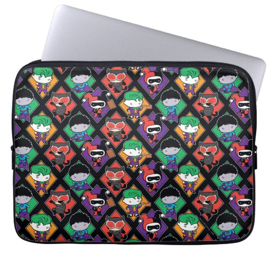 Chibi Justice League Villain Pattern Laptopschutzhülle (Vorderseite)