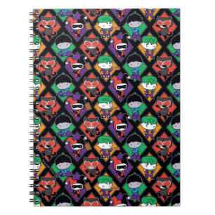 Chibi Justice League Villain Pattern Notizblock