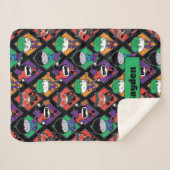 Chibi Justice League Villain Pattern Sherpadecke (Vorderseite (Horizontal))