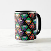 Chibi Justice League Villain Pattern Tasse (VorderseiteRechts)