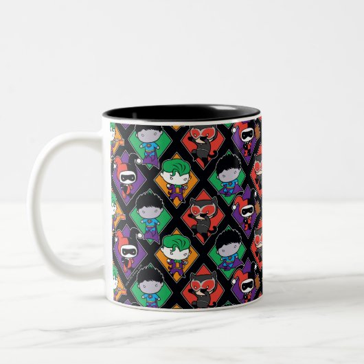 Chibi Justice League Villain Pattern Zweifarbige Tasse (Links)