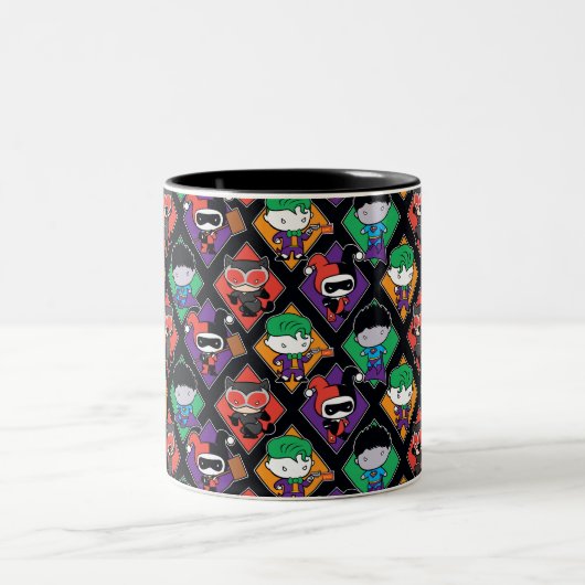 Chibi Justice League Villain Pattern Zweifarbige Tasse (Mittel)
