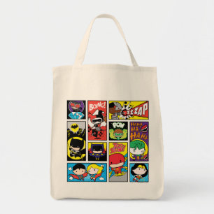 Chibi Justice League Zusammenstellungsmuster Tragetasche
