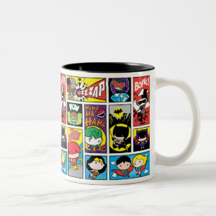Chibi Justice League Zusammenstellungsmuster Zweifarbige Tasse