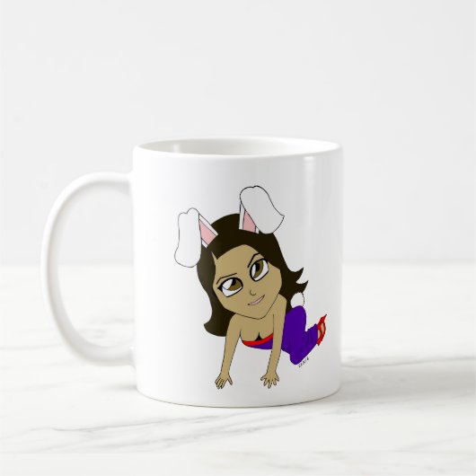 Chibi-Kaninchenmädchen Kaffeetasse (Links)