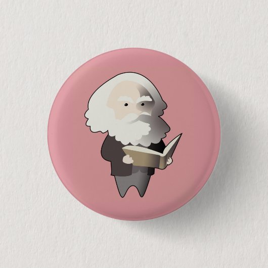 Chibi Karl Marx Button (Vorderseite)