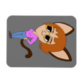 Chibi-KatGirl-Magnet Magnet (Horizontal)