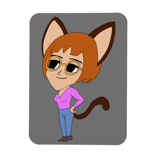 Chibi-KatGirl-Magnet Magnet (Vertikal)