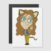 Chibi-KatGirl-Magnet Magnetkarte (Vorne/Hinten)