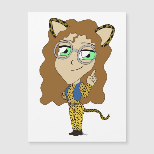 Chibi-KatGirl-Magnet Magnetkarte (Vorderseite)