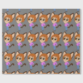 Chibi-KatGirl-Taste Geschenkpapier (Flach)