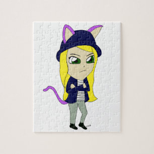 Chibi-Katze-Mädchen Puzzle