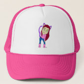 Chibi-Katze-Mädchen Truckerkappe (Vorderseite)