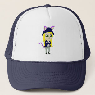 Chibi-Katze-Mädchen Truckerkappe