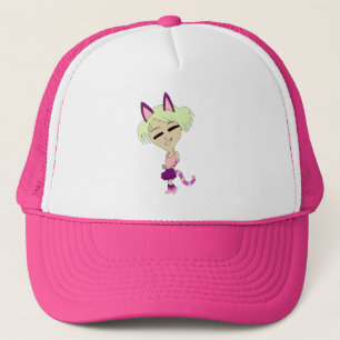 Chibi-Katze-Mädchen Truckerkappe