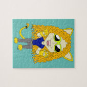 Chibi-Katzenmädchen mit Pfoten Puzzle (Horizontal)
