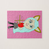 Chibi-Katzenmädchen Puzzle (Horizontal)