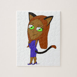 Chibi-Katzenmädchen Puzzle