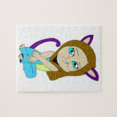 Chibi-Katzenmädchen Puzzle (Horizontal)