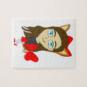 Chibi-Katzenmädchen Puzzle (Horizontal)