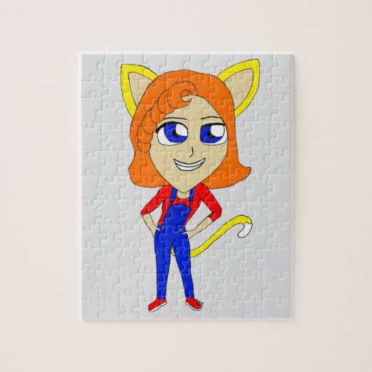 Chibi-Katzenmädchen Puzzle (Vertikal)
