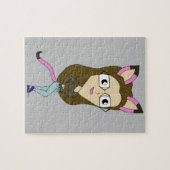 Chibi-Katzenmädchen Puzzle (Horizontal)