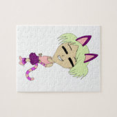 Chibi-Katzenmädchen  Puzzle (Horizontal)