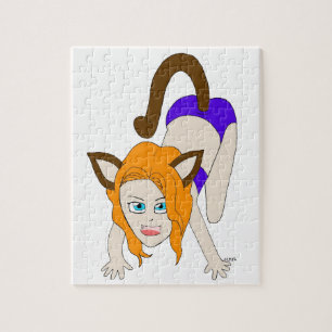 Chibi-Katzenmädchen Puzzle