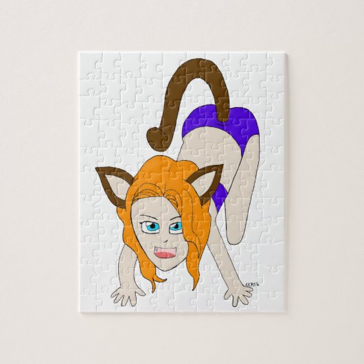Chibi-Katzenmädchen Puzzle (Vertikal)