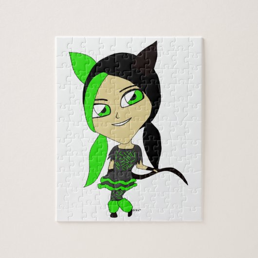 Chibi-Katzenmädchen Puzzle (Vertikal)